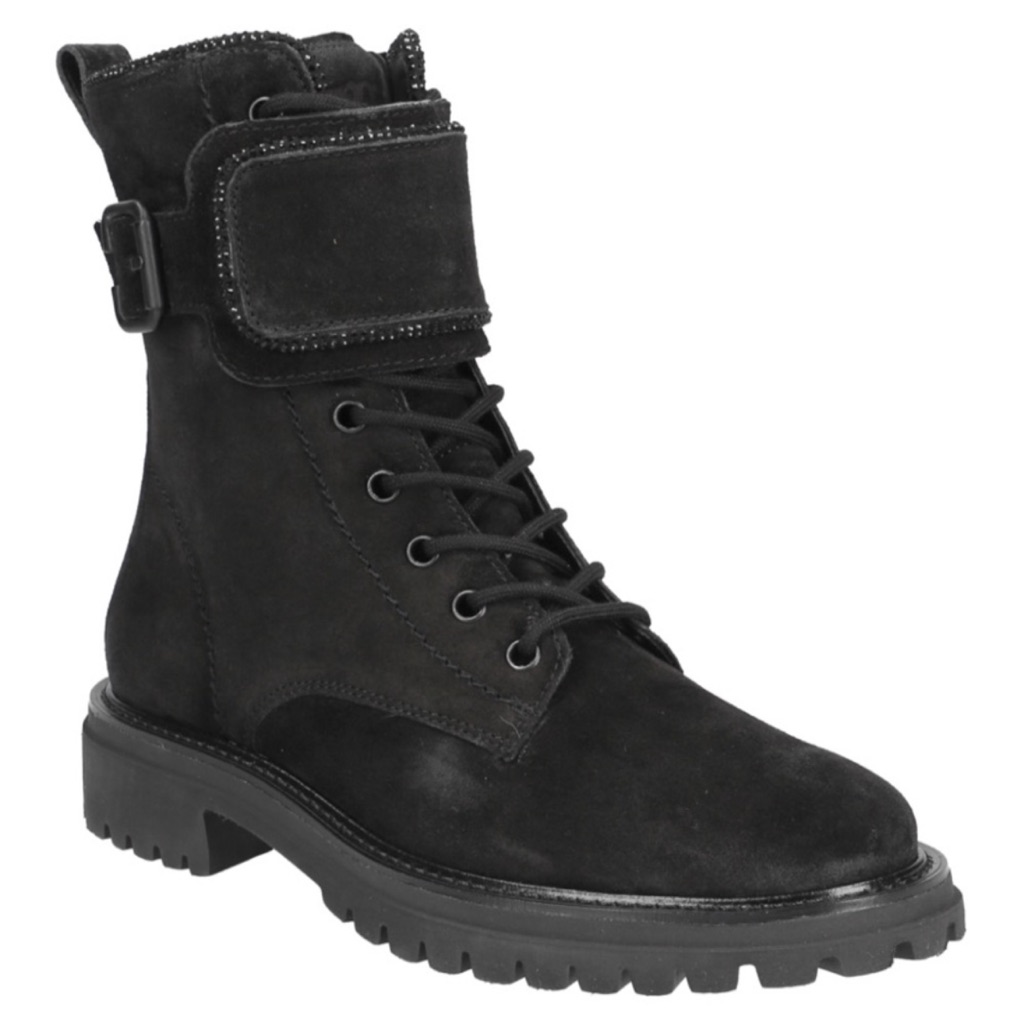 Black Suede Leather Ankle Boots. Combat Boots. Made In Austria. Us 7.5 Uk 5
